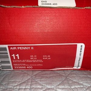 Nike Air Penny 2. Purchased in 2016 and only worn 3 times. Original laces